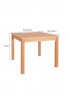 Gisele Wooden Dining Table Square W100